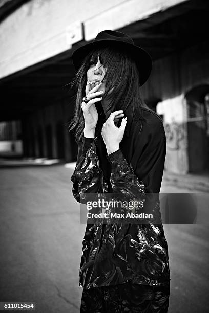 Model Irina Lazareanu is photographed for a rock and roll fashion editorial for Dress to Kill Magazine on August 17, 2012 in New York City. PUBLISHED...