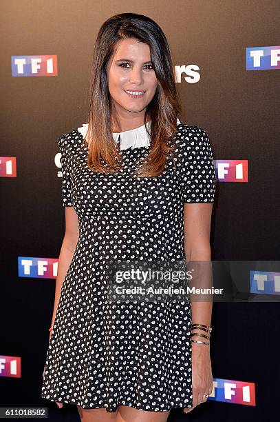 Karine Ferri poses during the 'Danses With The Stars' photocall on September 28, 2016 in Paris, France.