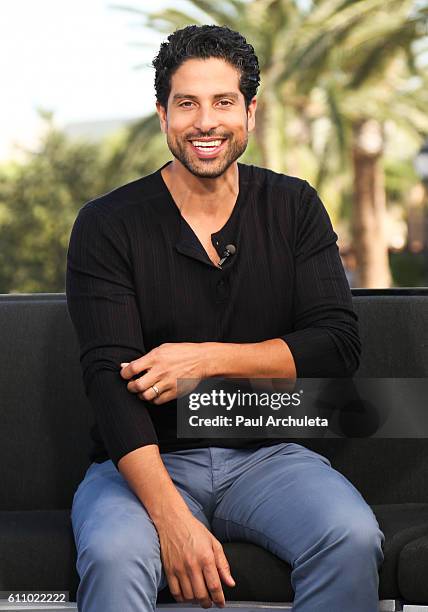 Actor Adam Rodriguez visits "Extra" at Universal Studios Hollywood on September 28, 2016 in Universal City, California.