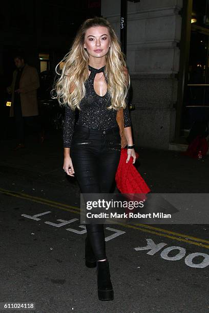 Georgia Toffolo at Nobu Berkeley Street for the Lipsy party on September 28, 2016 in London, England.