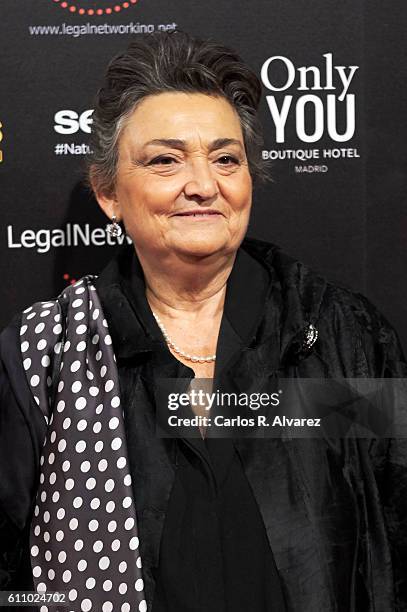 Spanish designer Elena Benarroch attends 'El Tiempo De Los Monstruos' premiere at Palacio de la Prensa cinema on September 28, 2016 in Madrid, Spain.