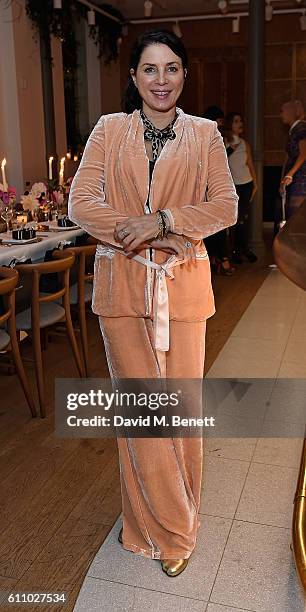 Sadie Frost attends Bobbi Brown Cosmetics 25th Anniversary dinner at Farmacy on September 28, 2016 in London, England.