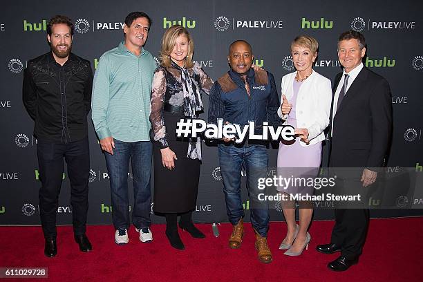 Chris Sacca, Mark Cuban, Arianna Huffington, Daymond John, Barbara Corcoran and Clay Newbill attend The Paley Center for Media Presents Shark Tank:...