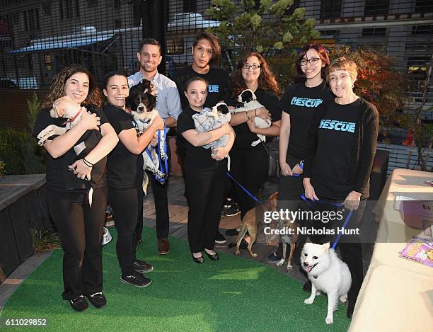 The North Shore Animal League America Team attends the celebration of the launch of Rachael Ray's Nutrish DISH with a Puppy Party on September 28,...