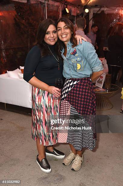 Rachael Ray and Mary Giuliani attend the celebration of the launch of Rachael Ray's Nutrish DISH with a Puppy Party on September 28, 2016 in New York...