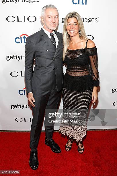 Director Baz Luhrmann and CLIO Awards president, Nicole Purcell attend the 2016 Clio Awards at the American Museum of Natural History on September...