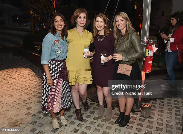 Mary Giuliani, Brooke Young, Rachel Kracht and Samantha Bridger attend the celebration of the launch of Rachael Ray's Nutrish DISH with a Puppy Party...