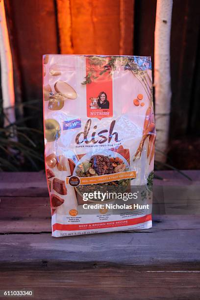 Bags of Rachael Ray's Nutrish DISH are seen during the celebration of the launch of Rachael Ray's Nutrish DISH with a Puppy Party on September 28,...