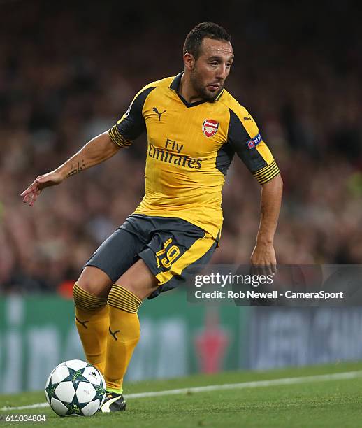 Arsenal's Santi Cazorla during the UEFA Champions League match between Arsenal FC and FC Basel 1893 at Emirates Stadium on September 28, 2016 in...