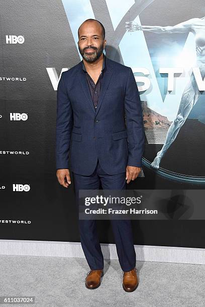 Actor Jeffrey Wright attends the premiere of HBO's "Westworld" at TCL Chinese Theatre on September 28, 2016 in Hollywood, California.