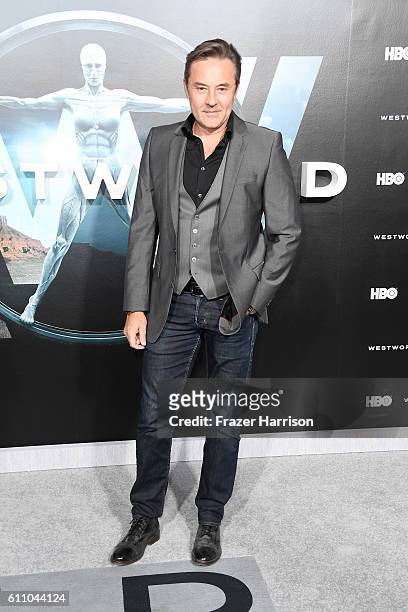 Actor Currie Graham attends the premiere of HBO's "Westworld" at TCL Chinese Theatre on September 28, 2016 in Hollywood, California.