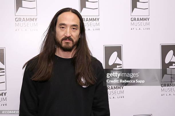 Musician Steve Aoki attends Up Close & Personal: Steve Aoki at The GRAMMY Museum on September 28, 2016 in Los Angeles, California.