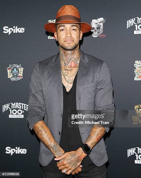 Anthony Michaels arrives at the 100th Episode party for "Ink Master" held at NeueHouse Hollywood on September 28, 2016 in Los Angeles, California.