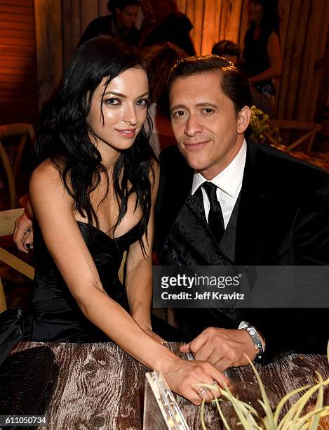 Actors Francesca Eastwood and Clifton Collins Jr. Attend the premiere of HBO's "Westworld" after party at The Hollywood Roosevelt on September 28,...