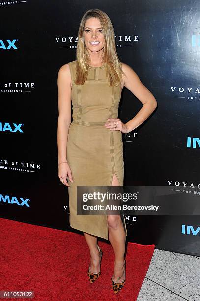 Actress Ashley Greene attends the Premiere of IMAX's "Voyage of Time: The IMAX Experience" at California Science Center on September 28, 2016 in Los...