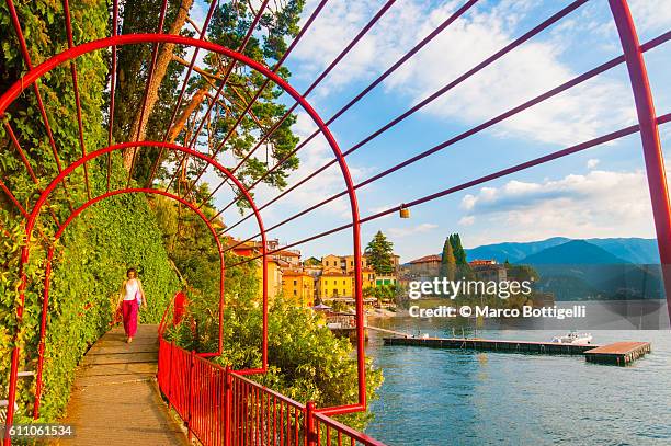 varenna, como lake, lombardy, italy. - lake como stock pictures, royalty-free photos & images