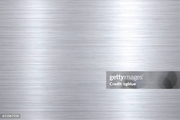 ilustrações de stock, clip art, desenhos animados e ícones de fundo de metal escovado - cor prateada