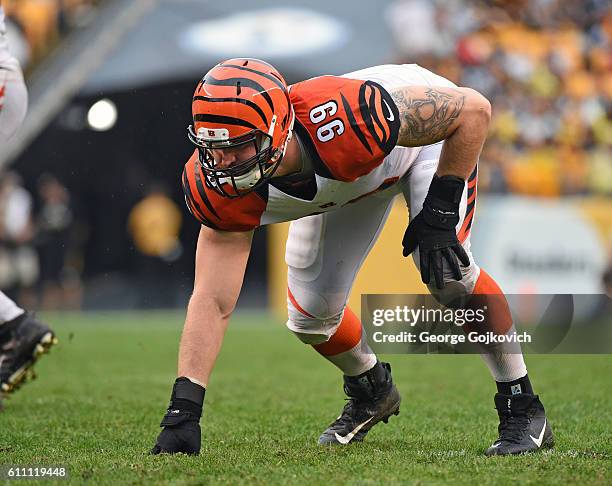 Defensive lineman Margus Hunt of the Cincinnati Bengals looks on from the field during a game against the Pittsburgh Steelers at Heinz Field on...