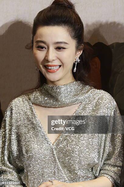 Actress Fan Bingbing attends the press conference of film "I Am Not Madame Bovary" on September 28, 2016 in Beijing, China.