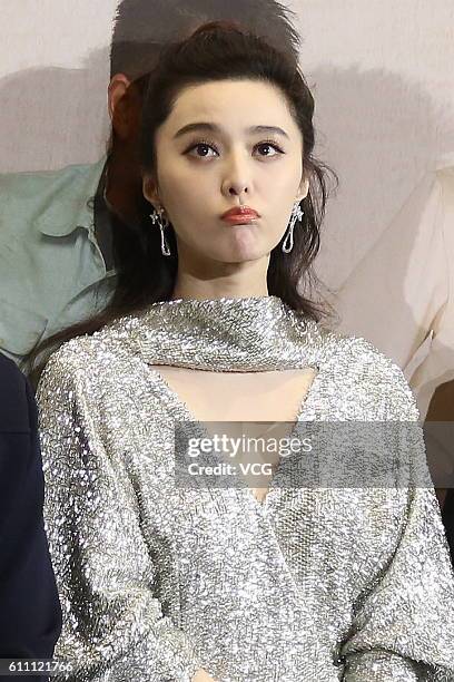 Actress Fan Bingbing attends the press conference of film "I Am Not Madame Bovary" on September 28, 2016 in Beijing, China.