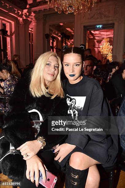 Camille Seydoux and Adèle Exarchopoulos attend FENTY x PUMA by Rihanna at Hotel Salomon de Rothschild on September 28, 2016 in Paris, France.