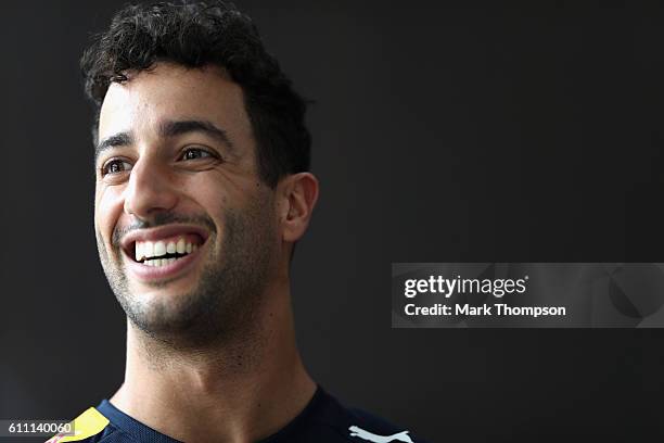 Daniel Ricciardo of Australia and Red Bull Racing in the Paddock during previews for the Malaysia Formula One Grand Prix at Sepang Circuit on...