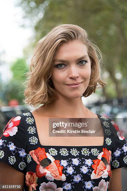 Model Arizona Muse wears a Temperley dress on day 3 of London Womens Fashion Week Spring/Summer 2017, on September 18, 2016 in London, England.