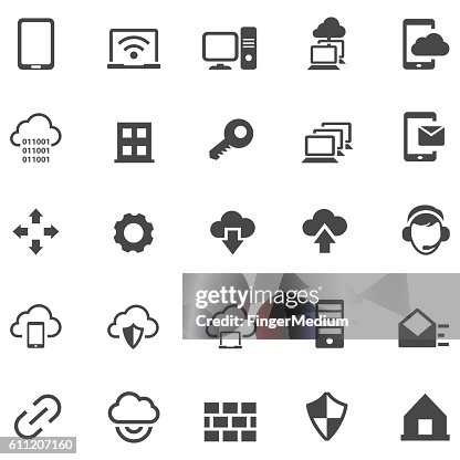 Virtual private network icon set Virtual private network icon set
