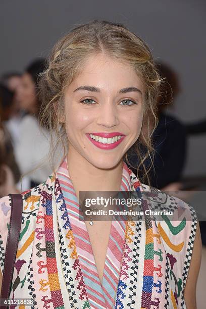 Actress Alice Isaaz attends the Chloe show as part of the Paris Fashion Week Womenswear Spring/Summer 2017 on September 29, 2016 in Paris, France.