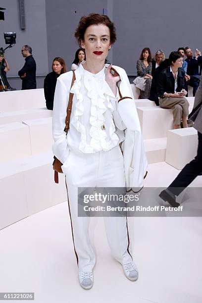 Paris National Opera dance director Aurelie Dupont attends the Chloe show as part of the Paris Fashion Week Womenswear Spring/Summer 2017 on...