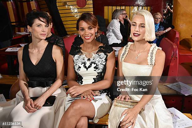 Laetitia Fourcade, Alicia Fall and Clizia Incorvaia attend the Christophe Guillarme show as part of the Paris Fashion Week Womenswear Spring/Summer...