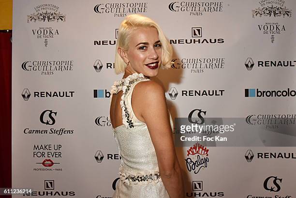 Clizia Incorvaia attends the Christophe Guillarme show as part of the Paris Fashion Week Womenswear Spring/Summer 2017 on September 28, 2016 in...