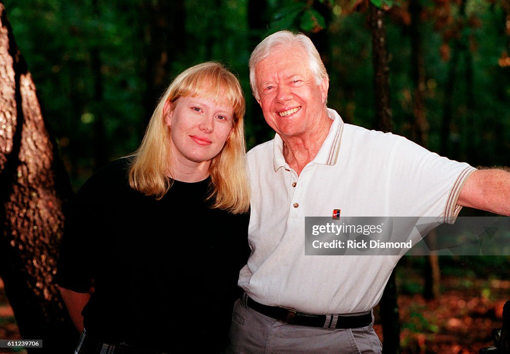 President Carter and Amy Carter photo shoot for their new children's
