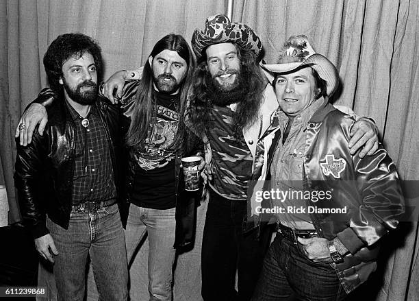 Nashville Billy Joel, Dave Hlubek (Molly Hatchet, Ted Nugent and Mickey Gilley attend CDB Jam VIII on January 17, 1981