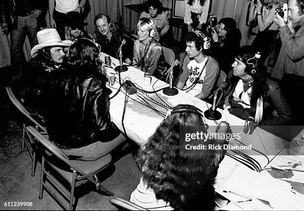 Nashville L/R: Dickey Betts, Gregg Allman, Butch Trucks , Bonnie Bramlett, Jimmy Hall and Mylon LeFevre attend CDB Jam VIII on January 17, 1981