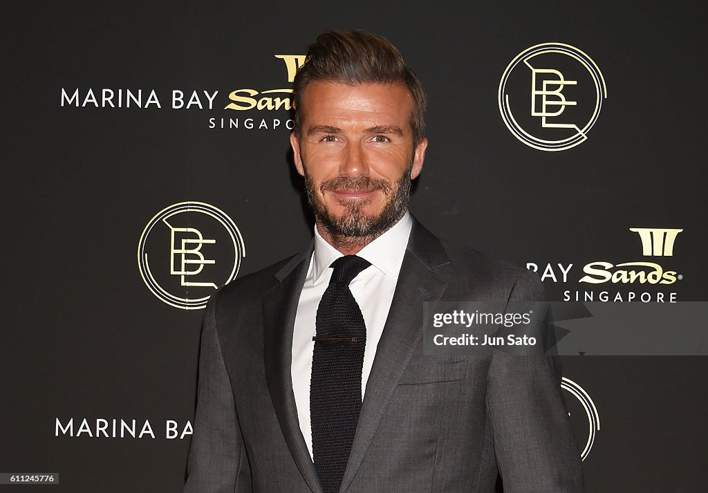 David Beckham Promotes Marina Bay Sands