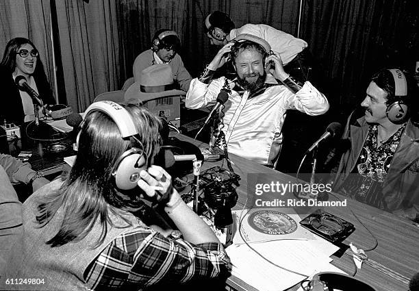 Nashville Host Charlie Daniels chats on radio row during CDB Jam VIII on January 17, 1981