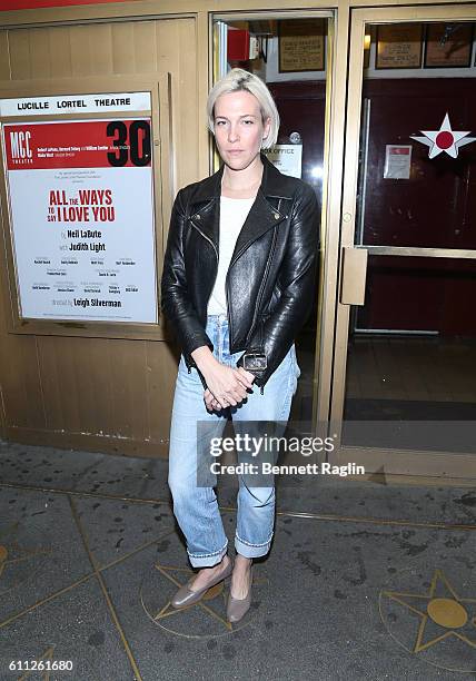 Actress Rebecca Henderson attends "All The Ways To Say I Love You" Opening Night at The Lucille Lortel Theatre on September 28, 2016 in New York City.