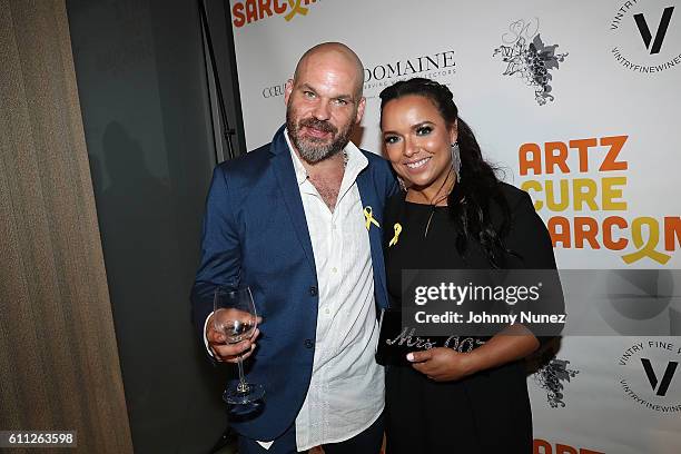 Ken Solomon and Zulema Arroyo attend 2nd Annual Artz Cure Sarcoma Benefit Auction at Corkbuzz Restaurant & Wine Bar on September 28, 2016 in New York...