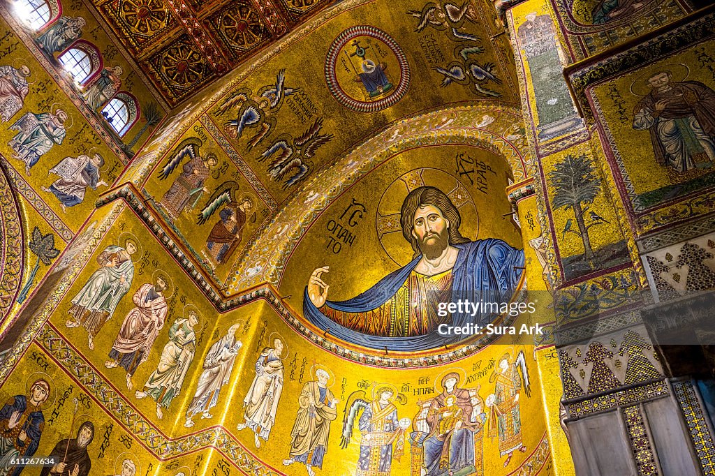 Monreale Cathedral, Monreale, Sicily, Italy.