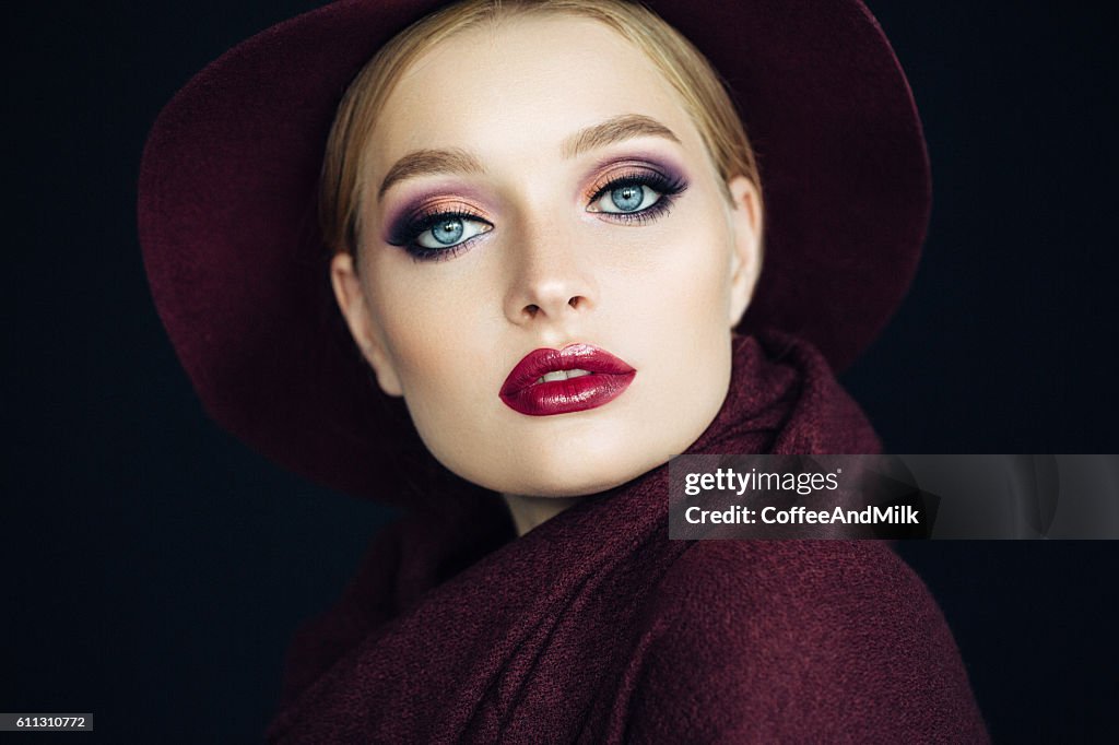 Beautiful girl wearing hat