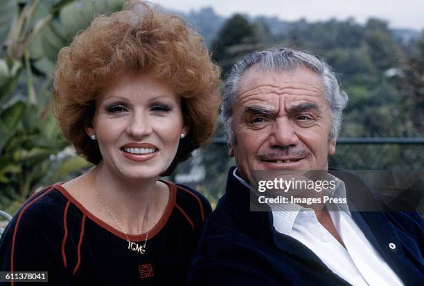 Ernest Borgnine and wife Tova in their home circa 1981in Beverly Hills, California.