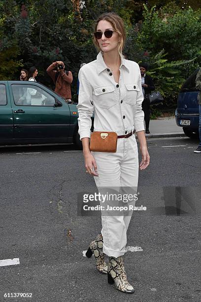 Sofia Sanchez de Betak is seen arriving at Chloe fashion show during the Paris Fashion Week Spring/Summer 2017 on September 29, 2016 in Paris, France.