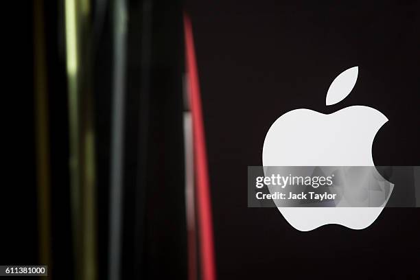 The Apple logo is displayed outside company's Regent Street store on September 29, 2016 in London, England. Technology company Apple has announced...