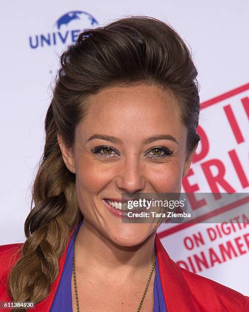 Actress/singer Lauren Mayhew attends the premiere of 'Laid In America' at AMC Universal City Walk on September 28, 2016 in Universal City, California.