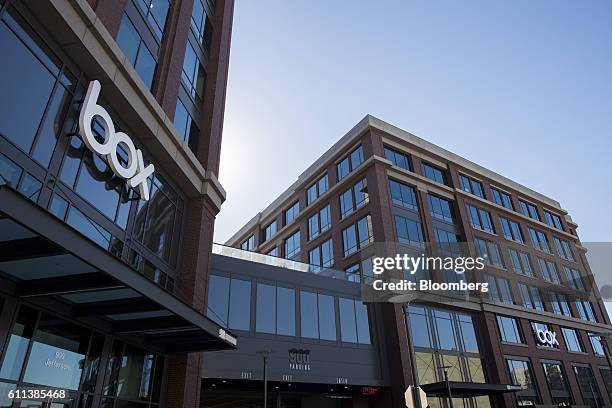 The Box Inc. Headquarters stands in Redwood City, California, U.S., on Monday, Sept. 26, 2016. Box Inc., trying to expand revenue amid slower...
