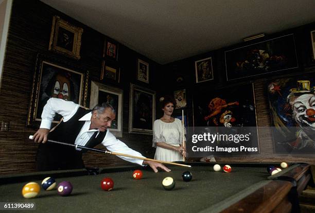 Ernest Borgnine and wife Tova in their home circa 1981in Beverly Hills, California.