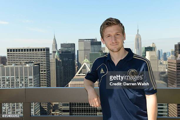 Chelsea's Marko Marin poses during a photo shoot on 22nd July 2012 in New York, USA.