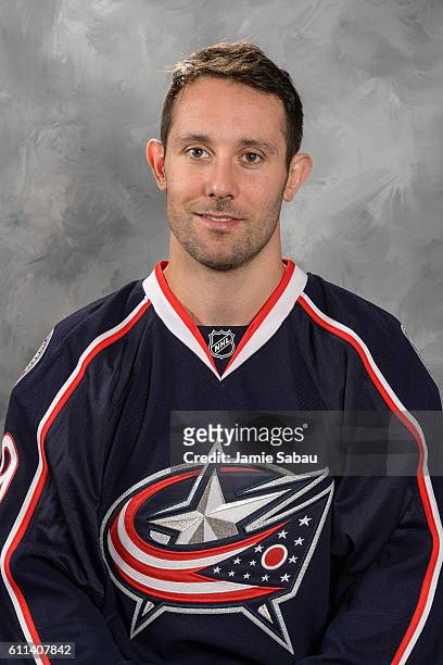 Sam Gagne of the Columbus Blue Jackets poses for his official headshot for the 2016-17 season on September 22, 2016 at Nationwide Arena in Columbus,...