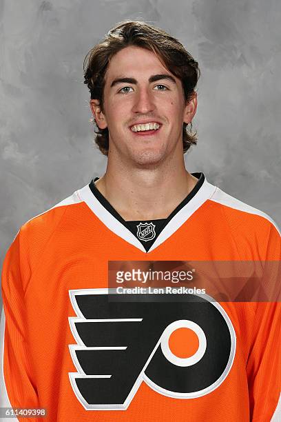 Cole Bardreau of the Philadelphia Flyers poses for his official headshot for the 2016-2017 season on September 22, 2016 at the Virtua Flyers Skate...